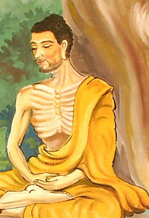 Сиддхартха Гаутама (Будда Шакьямуни) медитирует