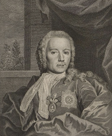 Бестужев-Рюмин на гравюре 1755 года